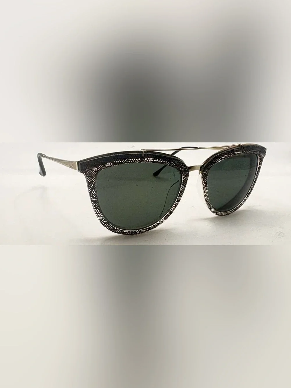 Zenni 1131221 Black Gold Translucent Oval Sunglasses Frames Only